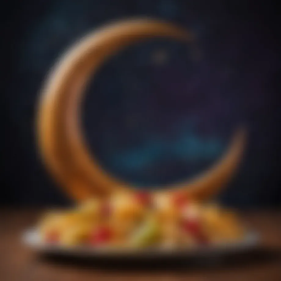 The crescent moon marking the beginning of Ramadan