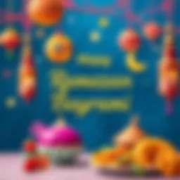 A beautifully designed greeting card for Ramazan Bayramı