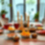 An elegant dinner table set for Iftar