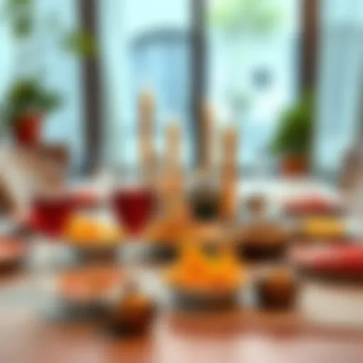 An elegant dinner table set for Iftar
