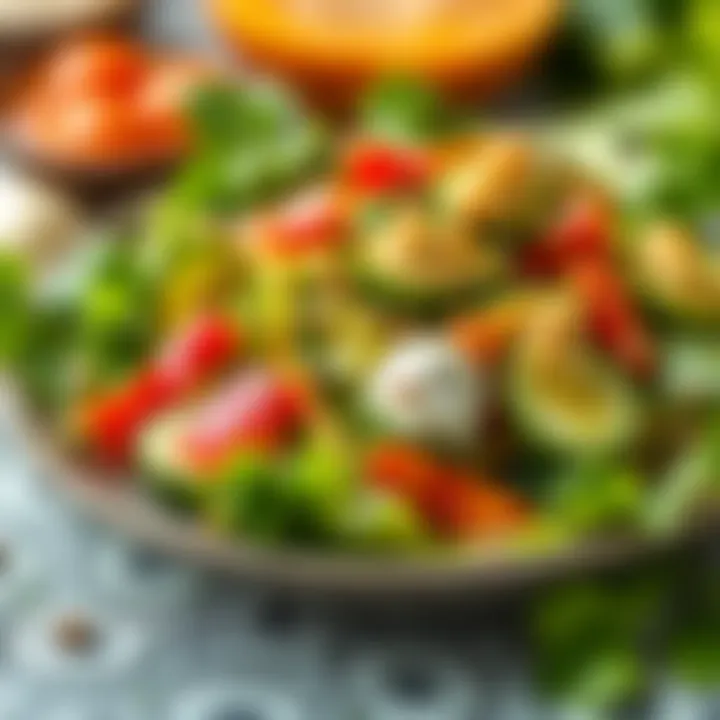 Dressing Diversity Diverse dressing options for enhancing zucchini salad