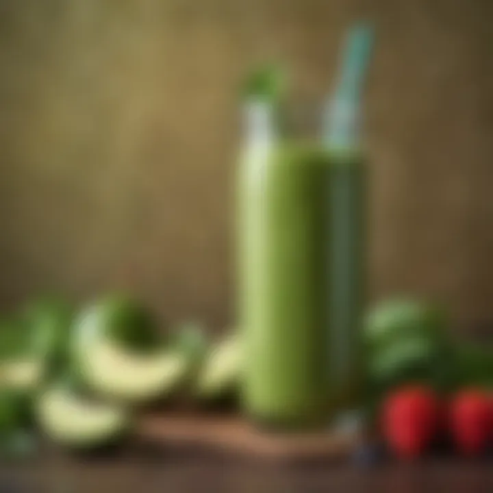 Illustration of a refreshing green smoothie packed with metabolism enhancers