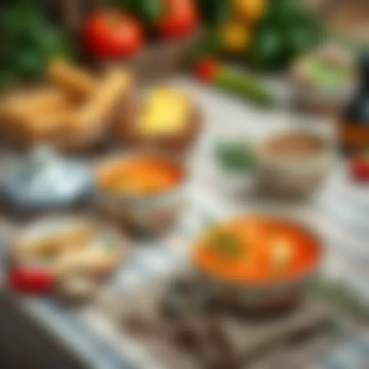 Rustic Table Setting with Begova Soup A rustic table setting featuring Begova soup