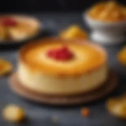 Delicious San Sebastian cheesecake with a golden crust