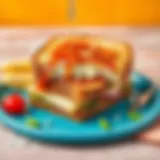 Gourmet toasted sandwich ready to be enjoyed