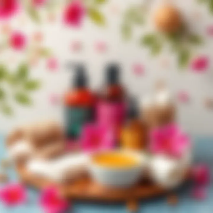 Relaxing Spa Set for Mother's Day A serene spa set featuring natural products for a relaxing Mother's Day gift.