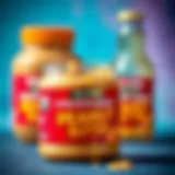 A vibrant jar of athlete-grade peanut butter showcasing its creamy texture