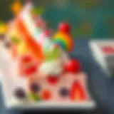 Colorful dessert decoration techniques