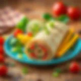 A vibrant display of tantuni with fresh ingredients