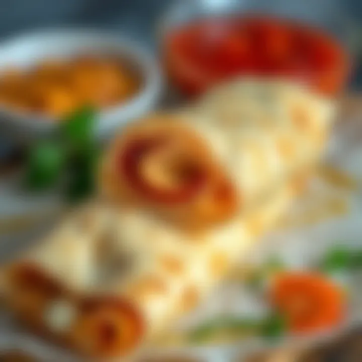 Exquisite Tantuni Wrapped in Lavash An exquisite close-up of tantuni wrapped in lavash