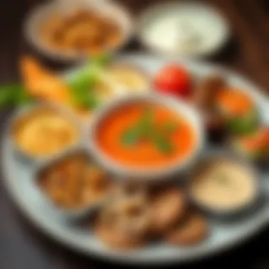 Assortment of Side Dishes with Tantuni A flavorful assortment of side dishes accompanying tantuni