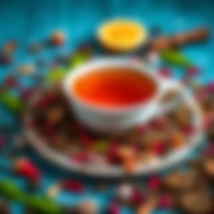 The Aesthetics of Tea: A Symbol of Bonding An artistic arrangement of tea leaves and a cup