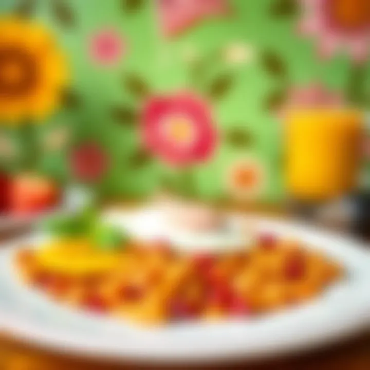 A Vibrant Plate: The Classic English Breakfast A vibrant plate of English breakfast with beans at the forefront