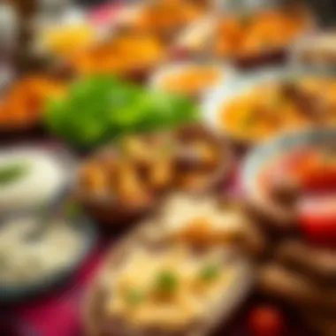 Delicious Hıdırellez Cuisine Traditional Hıdırellez dishes beautifully arranged on a table, showcasing the rich flavors of the season.