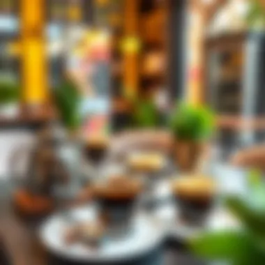 Modern Interpretation of Turkish Coffee Culture Modern café setting showcasing Turkish coffee