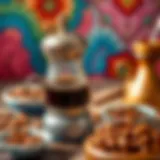 Traditional Turkish coffee pot with rich brew