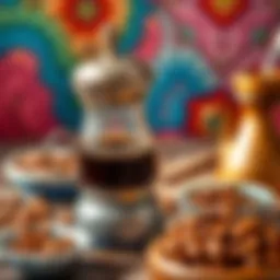 Traditional Turkish coffee pot with rich brew