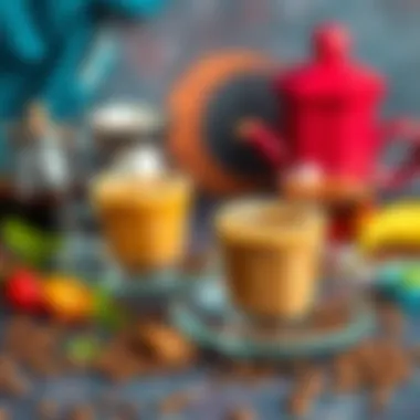 Exploring the Varieties of Turkish Coffee Scenic presentation of different Turkish coffee varieties