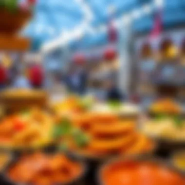 Traditional Turkish Dishes for Iftar A rich array of traditional Turkish dishes prepared for iftar