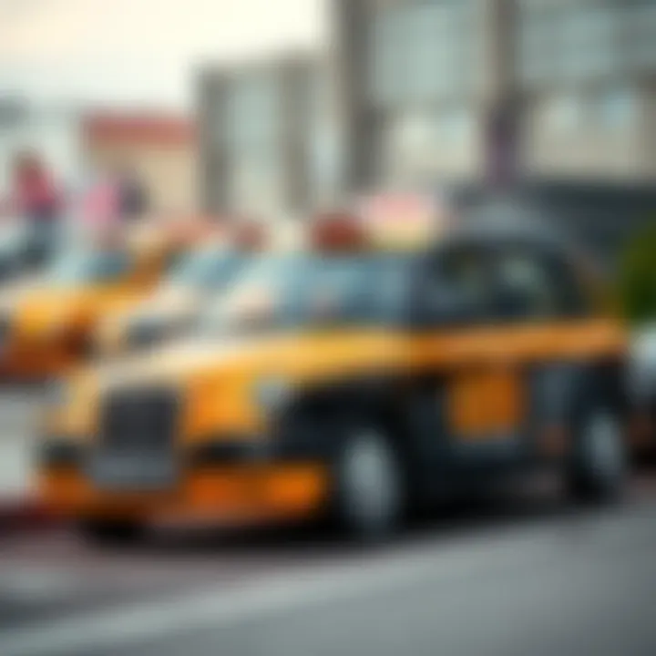 Elegant taxi ready for airport transfer in Woking